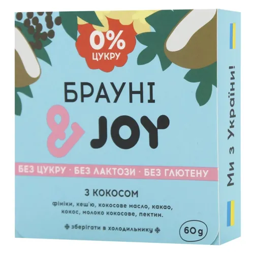 Десерт &JOY Брауні з кокосом 60г