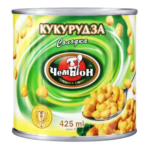 Кукурудза солодка в зернах Чемпіон з залізній банці 425мл