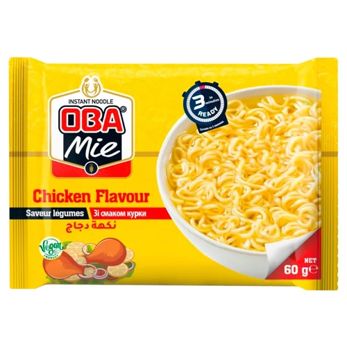 Локшина OBA Mie зі смаком курки без олії 60г