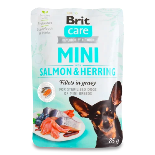 Вологий Корм Для Котів Salmon&Herring Mini Care Brit, д/п, 85г