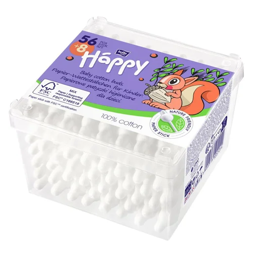 Палички ватні Bella Happy для дітей 56+8шт