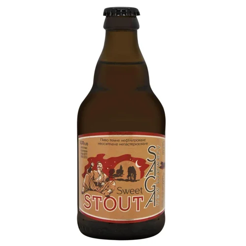 Пиво Saga Sweet Stout темне нефільтроване 5,8% 0,33л