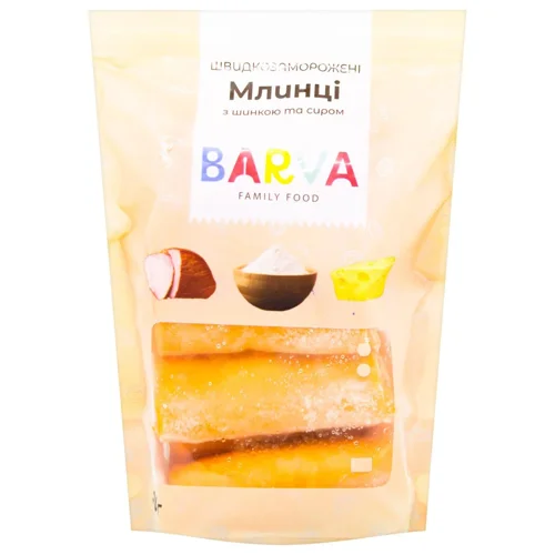 Млинці Barva 500 г з шинкою та сиром