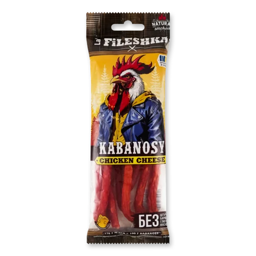 Ковбаски З М'яса Птиці Варено-Копчені З Сиром La' Fileshka, 70г