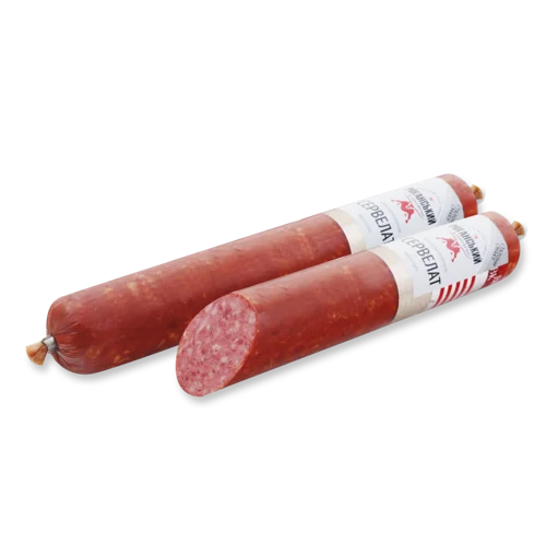 Ковбаса Сервелат Варено-Копчене Роганський М'ясокомбінат, кг