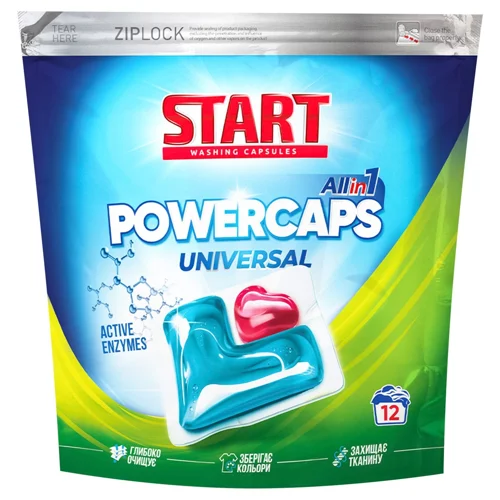 Капсули для прання Start Powercaps Universal 12шт
