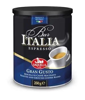 Кава молотий «Bar Italia Espresso Gran Gusto» 250 г