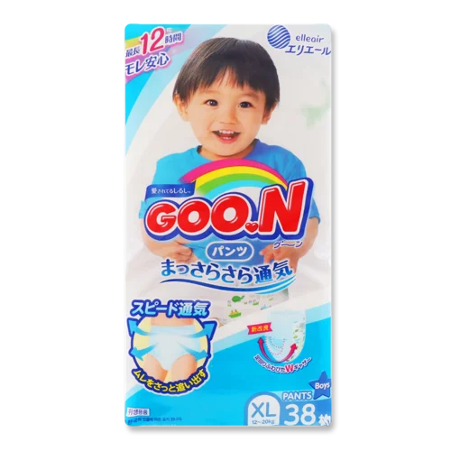 Дитячі Трусики-Підгузники для Хлопчиків, 12-20 кг, XL Goo.N, 38 шт, в/ґ