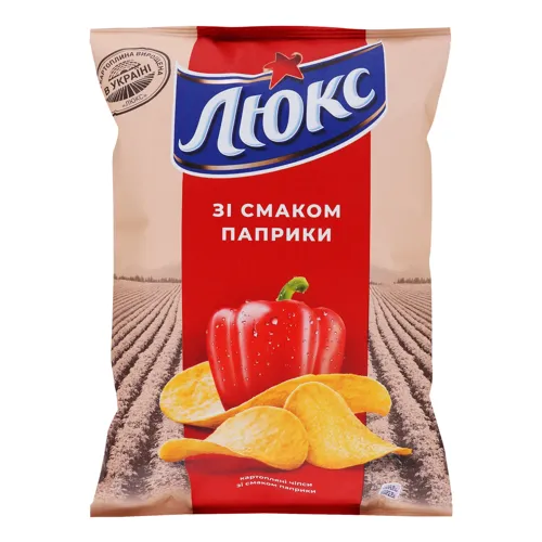 Чіпси картопляні «Паприка Люкс» м/у 133г
