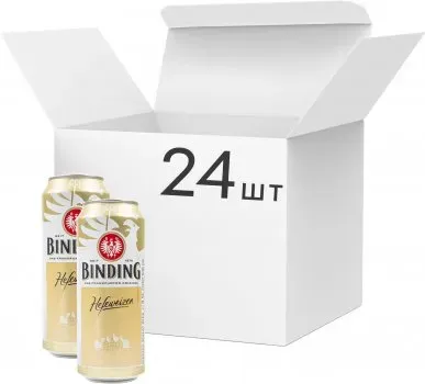 Упаковка пива Binding Hefeweizen світле нефільтроване 4.8% 0.5л x 24 шт