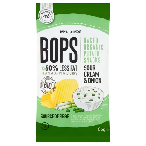 Снеки Organique картопляні з сметаною та цибулею органічні без глютену 85г