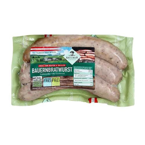 Сосиски Братвурст по-фермерськи Greisinger 360г
