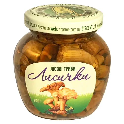 Гриби Шарм Лисички консервовані 250г
