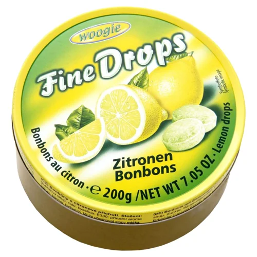 Льодяники Woogie Fine Drops зі смаком лимону 200г