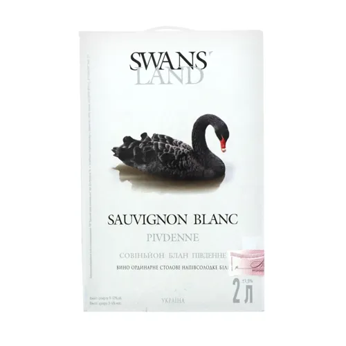 Вино 2л 9-12% біле напівсолодке Совиньйон Блан Swans Landi