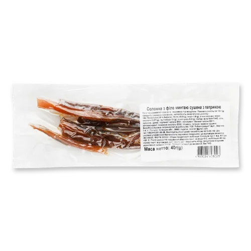 Соломка З Філе Мінтаю Сушена З Паприкою, в/у 40г