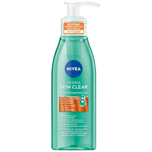 Гель для обличчя Nivea Derma Skin Clear очищуючий 150мл
