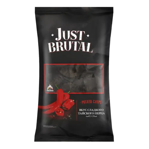 Чіпси картопляні зі смаком солодкого тайського перцю Just Brutal м/у 100г