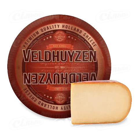 Сир Veldhuyzen Kaas «Гауда Ред Лейбл» 51% 12 місяців з коров'ячого молока, кг
