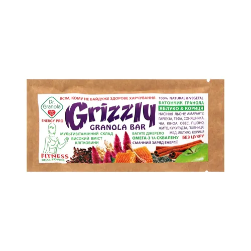 Батончик Гранола яблуко&кориця Golden Kings of Ukraine м/у 30г