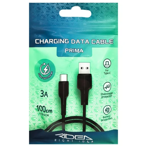 Кабель USB Ridea Prima Type-C RC-M121 3A black