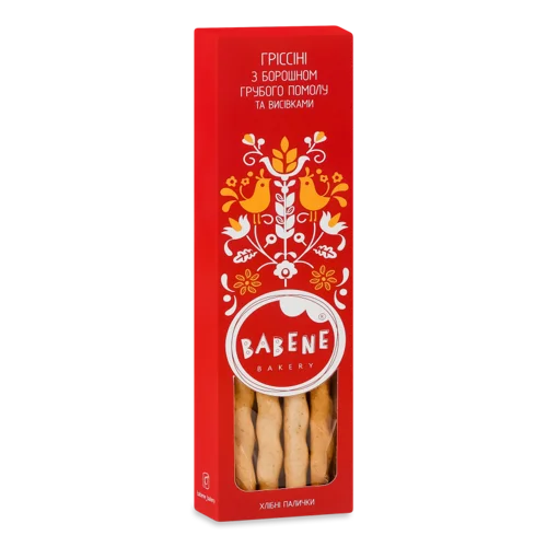 Гриссіні З Борошном Грубого Помолу Та Висівками Babene к/у, 125г