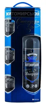 Водка Житомирський стандарт + 3 рюмки 0.7 л 38%