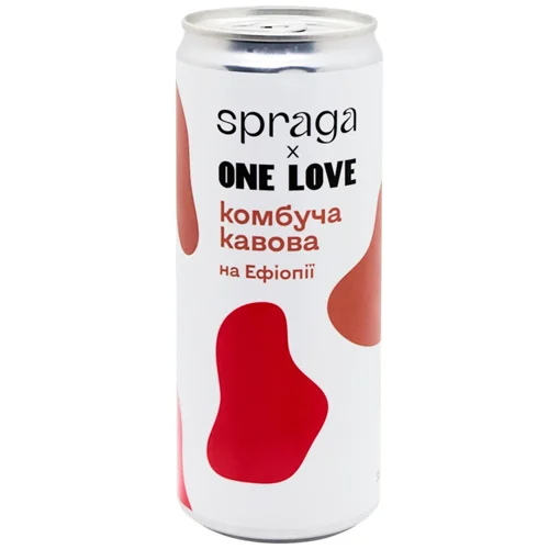 Напій комбуча кавова ONE LOVE ж/б SPRAGA 330 мл 