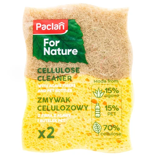 Губка кухонна Paclan для кухні целюлоза та агава 2шт