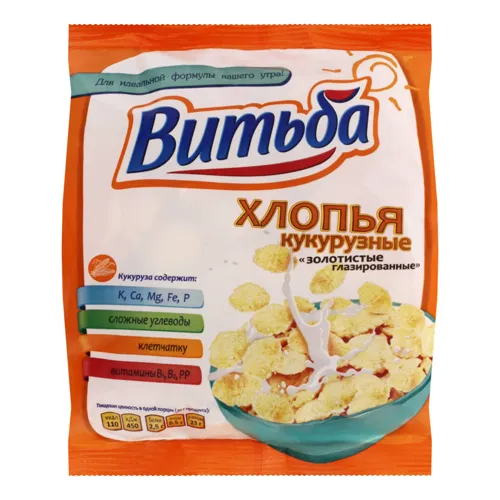 Пластівці кукурудзяні Золотисті глазуровані Витьба м/у 75г