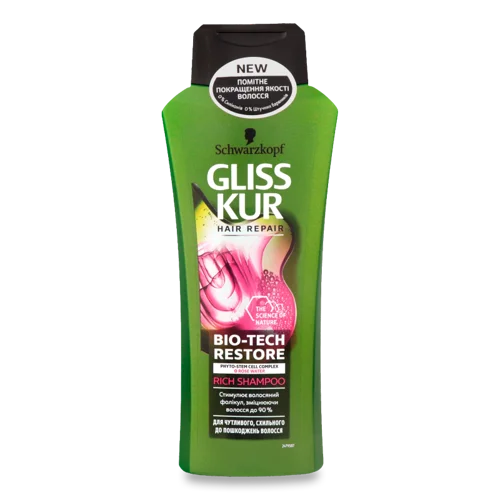 Шампунь Для Волосся Bio-Tech Restore Gliss Kur, 400мл