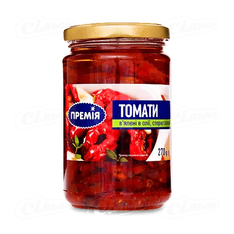 Томати «Премія»® в'ялені в олії стерилізовані, 270г