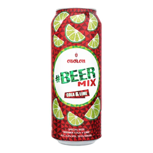 Пиво спеціальне 0.5л 2.6% Cola+Lime Beermix Оболонь