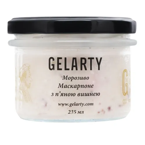 Морозиво Маскарпоне з п'яною вишнею Gelarty 235мл