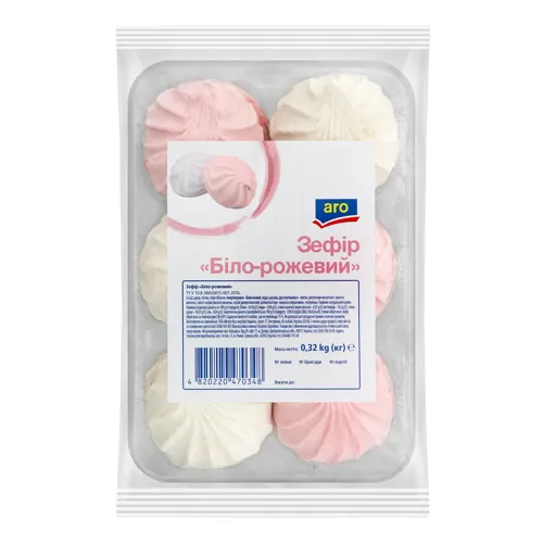 Зефір Біло-рожевий Aro м/у 0.32кг