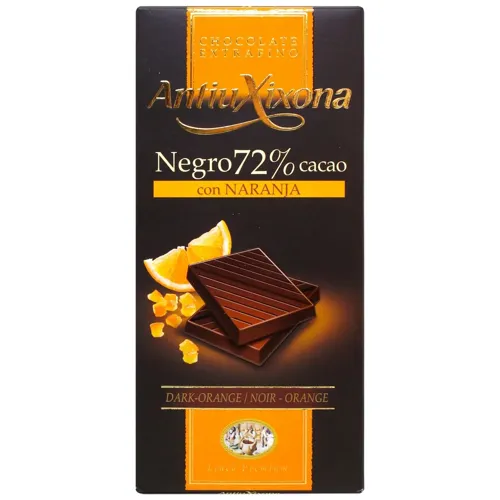 Шоколад чорний Antiu Xixona апельсин 72%, 100г