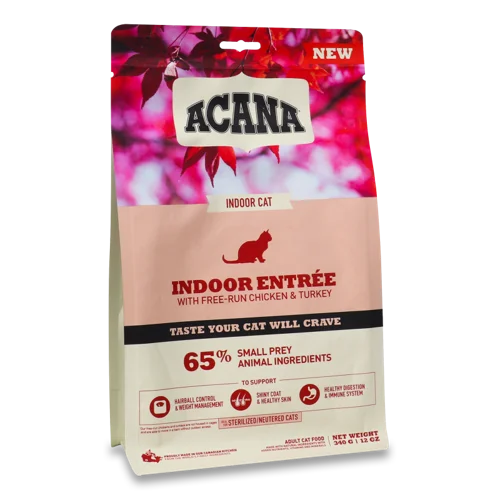 Корм сухий для котів з курчати та індички вільного вигулу, Indoor Entree, Acana, 340 г