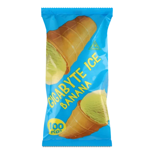 Морозиво 12% В/ґ У Вафельному Стаканчику Banana Gigabyte Ice, 100г