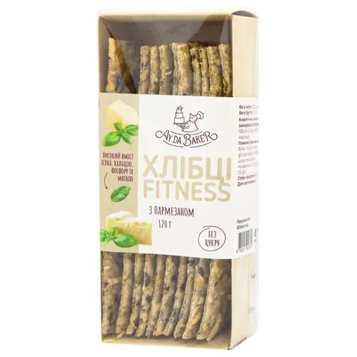 Хлібці Ай Да Бейкер Фітнес з пармезаном без цукру 120г