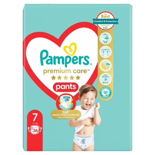 Підгузки-трусики Pampers Premium Care Giant Plus 7 17+кг 36шт