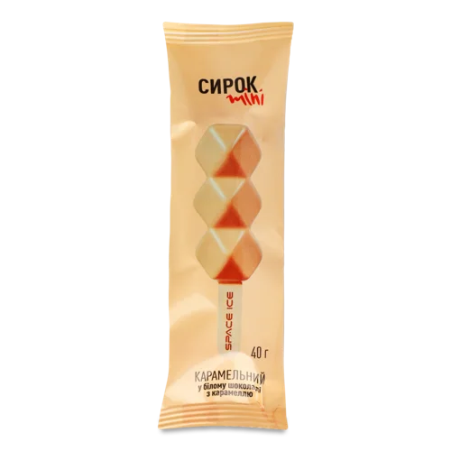 Сирок У Білому Шоколаді З Карамеллю Карамельний Mini Space Ice, м/у, 40г