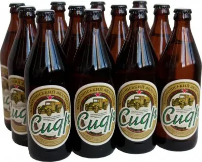 Сидр Золотоніський Яблучний напівсолодкий купажний 5.0-6.9% 0.5л x 12 шт.