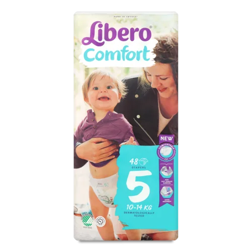 Підгузки Дитячі Comfort 5 Libero, 10-14 кг, 48 шт, в/ґ