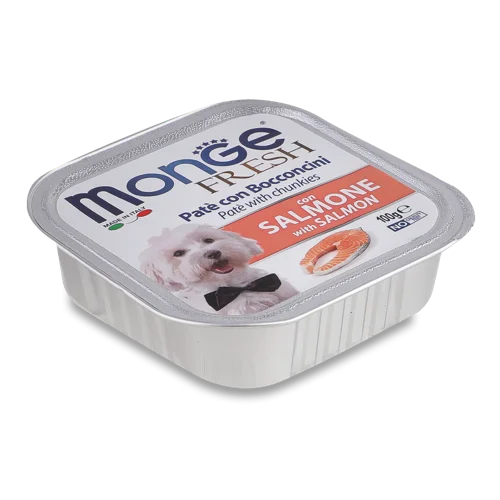 Корм Консервований Додатковий Для Дорослого Собаки З Лососем, Fresh Monge, Лоток, 100г