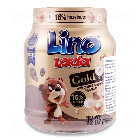 Паста Lino Lada Gold горіхова з какао і фундуком, 350г
