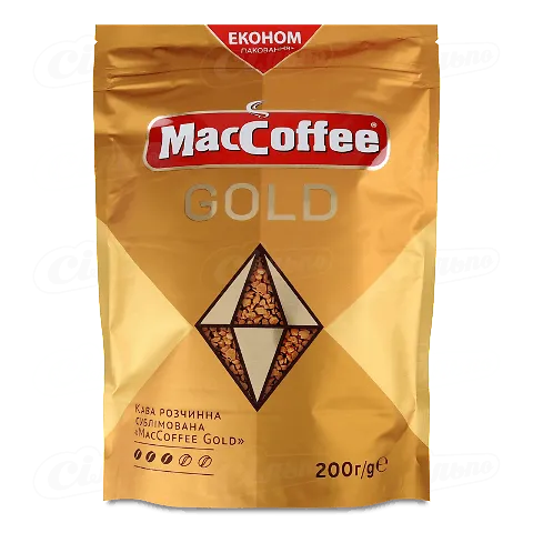 Кава розчинна MacCoffee Gold сублімована, 200г