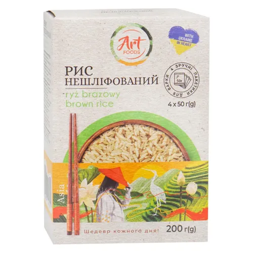 Рис Art Foods нешліфований 4*50г