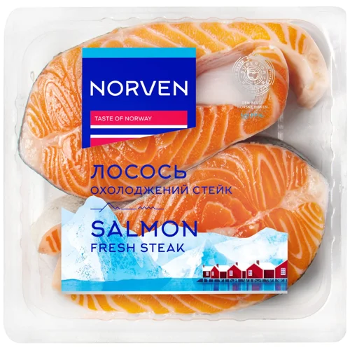 Стейк лосося Norven охолоджений ваговий