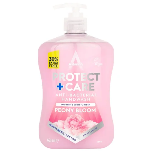 Мило рідке Astonish Protect&Care антибактеріальне з квіткою півонії 650мл