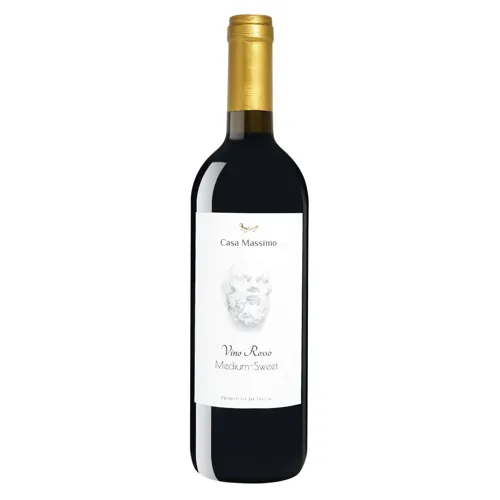 Вино Casa Massimo Rosso червоне напівсолодке 10,5% 0,75л